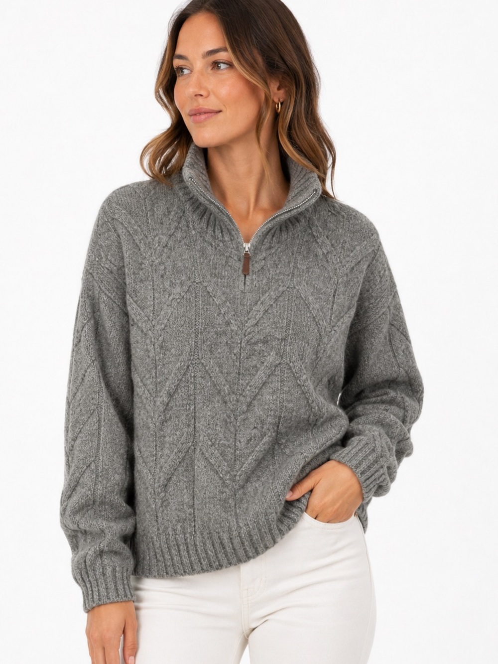 Christian Berg Stockholm cable knit Wool thick sweater size Large